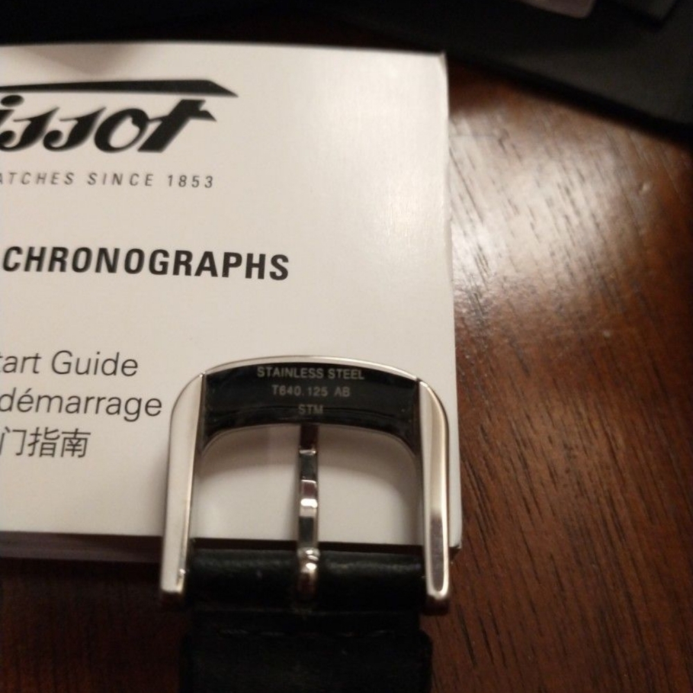 Tissot Visodate Black Dial Leather Strap Watch - Picture 4 of 6